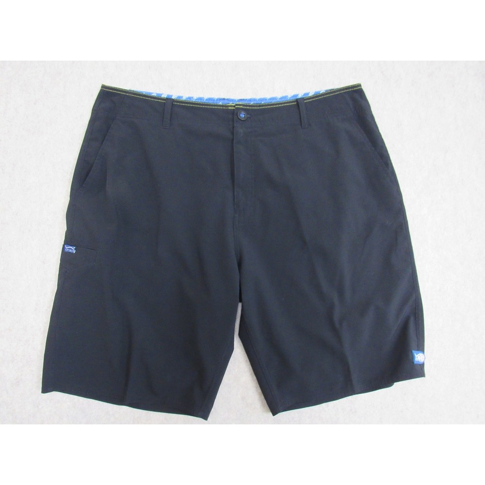 AFTCO Mens Hybrid Fishing Shorts Black AFTECH Quick Dry Performance Size 38